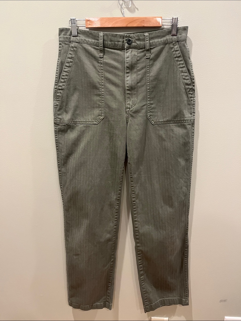 Madewell Utility Green Straight Leg Pants